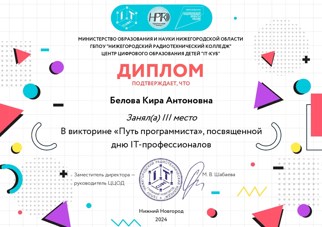 Викторина «Путь программиста»